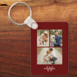 Llavero Galería fotográfica moderna monogramada 4<br><div class="desc">Minimalista diseño de galería de fotos de 4.</div>