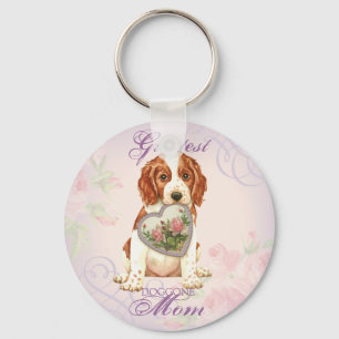 Llavero Gales Springer Spaniel Heart Mom