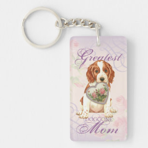 Llavero Gales Springer Spaniel Heart Mom