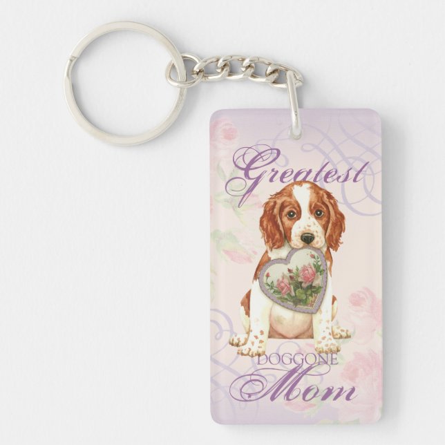 Llavero Gales Springer Spaniel Heart Mom (Frente)