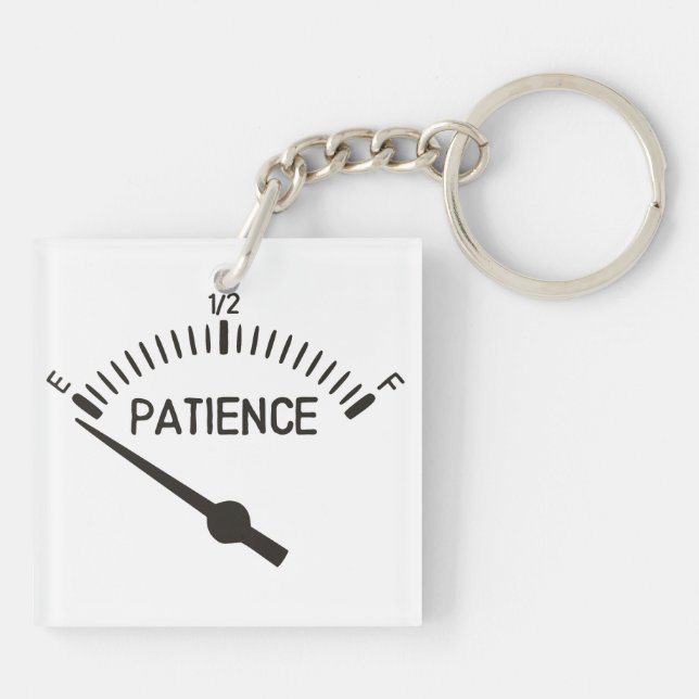 Llavero Gálibo de gas fuera de la paciencia (Atrás)