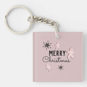 Llavero Galleta de jengibre de Navidad alegre   