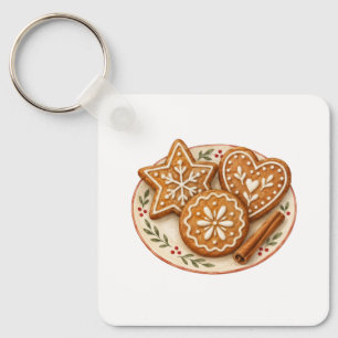 Llavero Galletas de jengibre en un plato