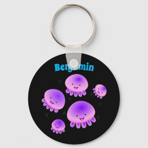 Llavero Gallito rosa morado kawaii personalizado