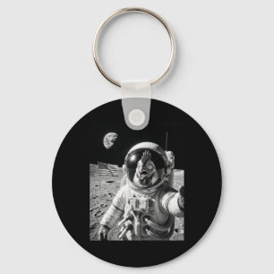 Llavero Gallo Astronauta Selfie En La Luna Gallina Diverti