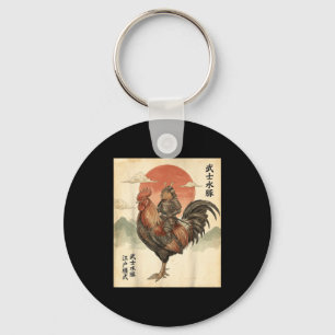 Llavero Gallo Capybara Samurái Japonés Antiguo