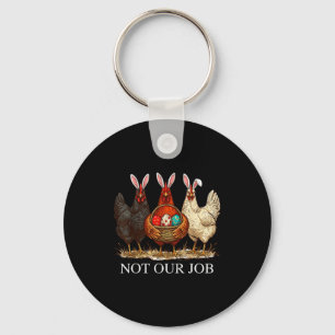 Llavero Gallo de Pascua divertido no trabajo huevos granja