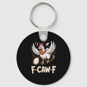 Llavero Gallo divertido F-Caw-F creativo casual