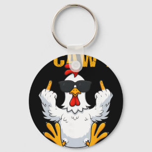 Llavero Gallo divertido meme para hombres mujeres F-caw-f
