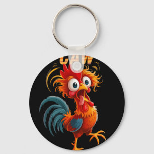 Llavero Gallo divertido pun gallo granja humor F-caw-f