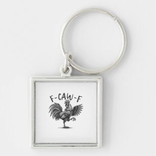 Llavero Gallo F Caw F, F-Caw-F Humor Divertido de Pollo Ge