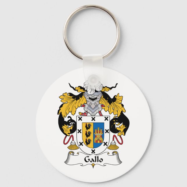 Llavero Gallo Family Crest (Anverso)