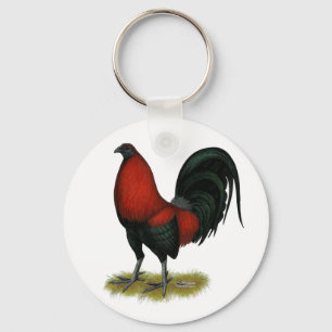 Llavero Gallo Rojo Negro de Juego Americano