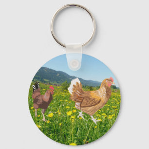 Llavero Gallo y Gallina 2 
