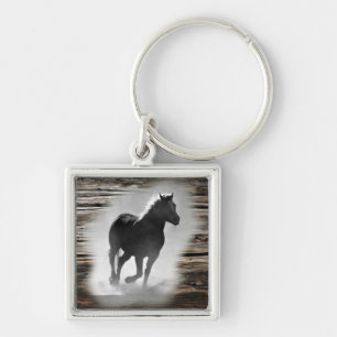 Llavero Gallopaje de caballos salvajes