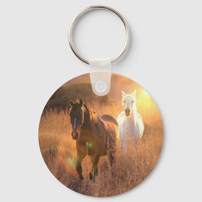 Llavero Galloping Wild Horses Keychain (Anverso)
