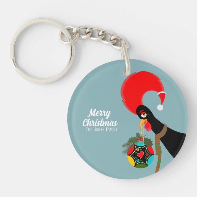 Llavero Gallos portugueses y Navidades holandeses baubles (Frente)