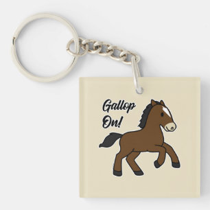 Llavero ¡Galopa! Diseño adorable de caballo Kawaii
