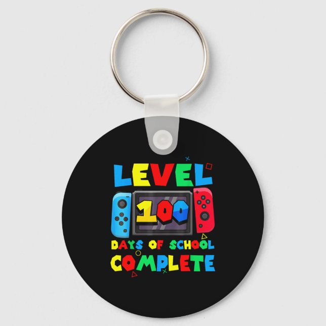 Llavero Game Controller Level 100 Days Of School Complete  (Anverso)