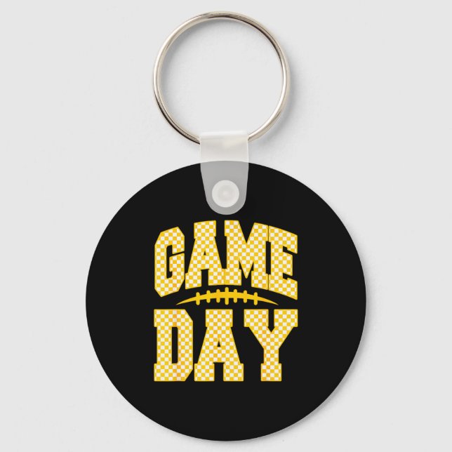 Llavero Game Day Football Season Football Mama Girl Red Go (Anverso)