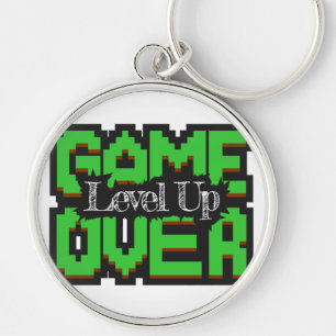 Llavero Game Over, Level Up: Mundo de Juegos Retro Pixelad