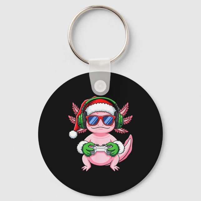 Llavero Gamer Axolotl Christmas Shirt Funny Video Game San (Anverso)