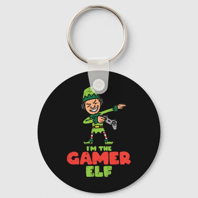 Llavero Gamer Elf Dab Navidades Familia Niños Niños Hombre (Anverso)
