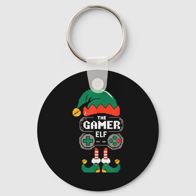 Llavero Gamer Elf Matching Family Group Christmas Party Py (Anverso)