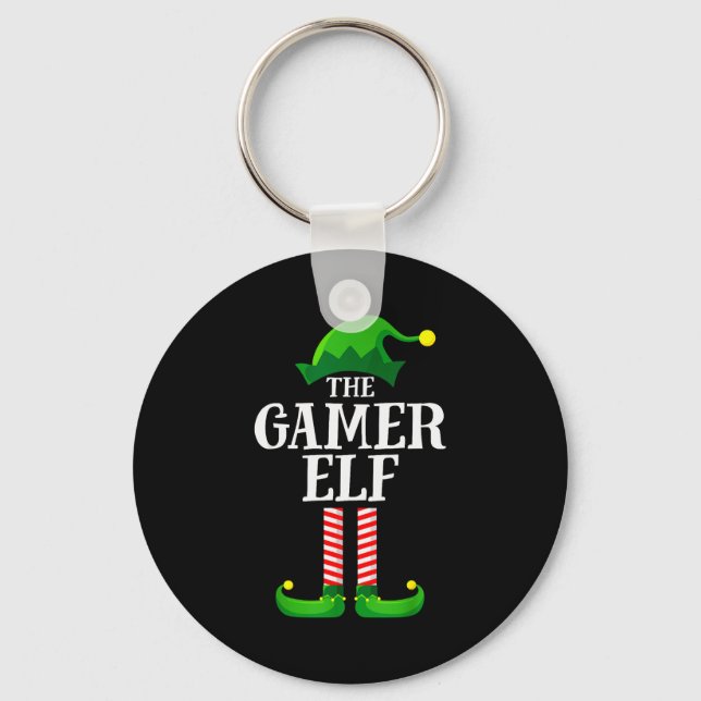 Llavero Gamer Elf Matching Family Group Christmas Party Py (Anverso)