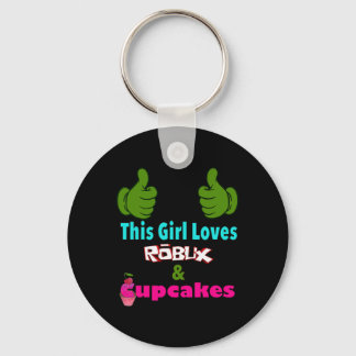 Llavero Gamer Girl Design Saying This Girl Loves Robux And