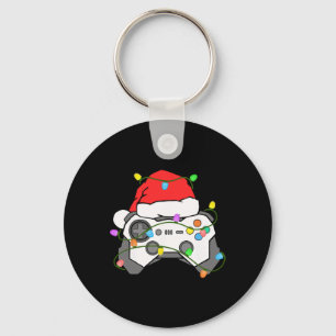Llavero Gamer Navidad Juegos Gorro de Santa de Videojuegos