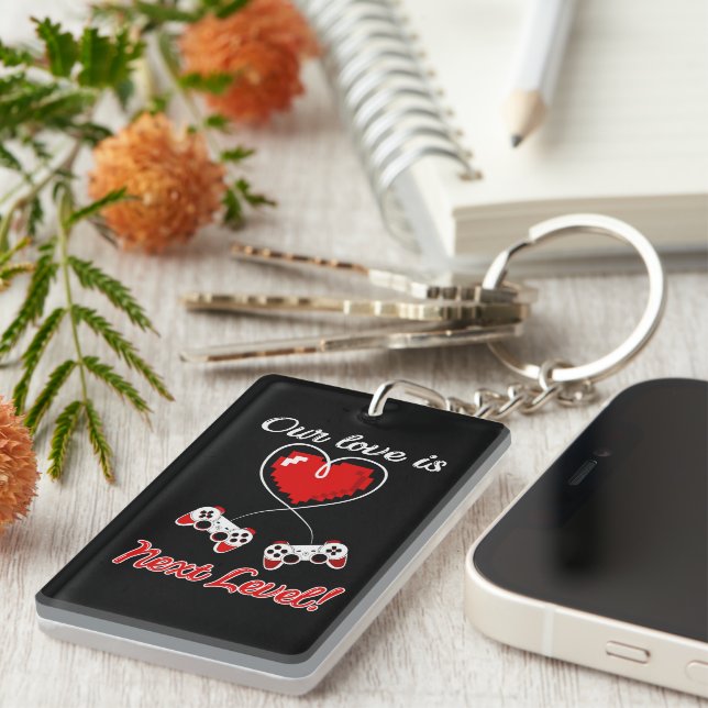 Llavero Gamer Valentine Keychain (Frente Derecha)