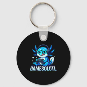 Llavero Gamesolotl Axolotl Pez Jugador De Juegos Anime Vid