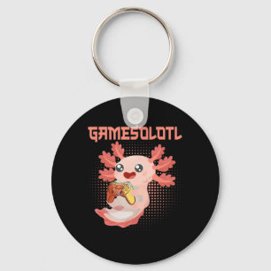 Llavero Gamesolotl Axolotl Video Gamer Gótico Kawaii Paste