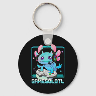 Llavero Gamesolotl Axolotl Videojugador Kawaii Pastel Goth