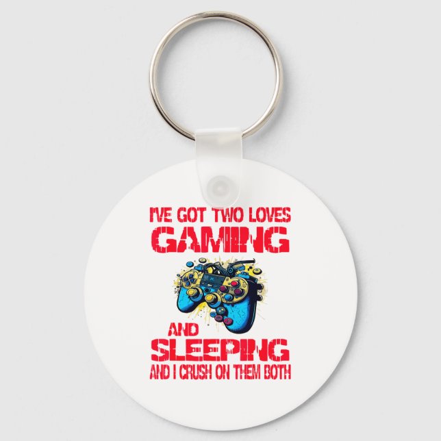 Llavero Gaming And Sleeng Gamer Valentines Day Boys Kids  (Anverso)