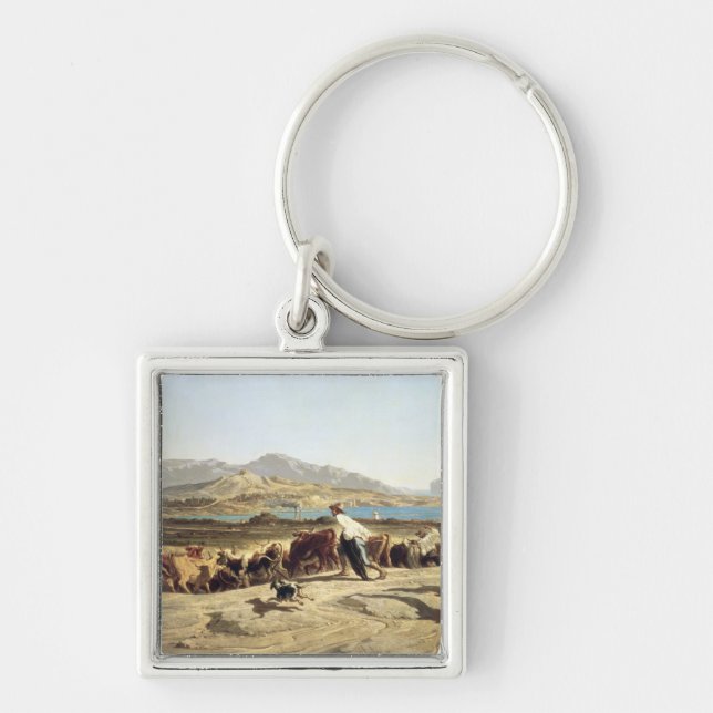 Llavero Ganado que reúne cerca de Marsella, 1853 (aceite (Frente)