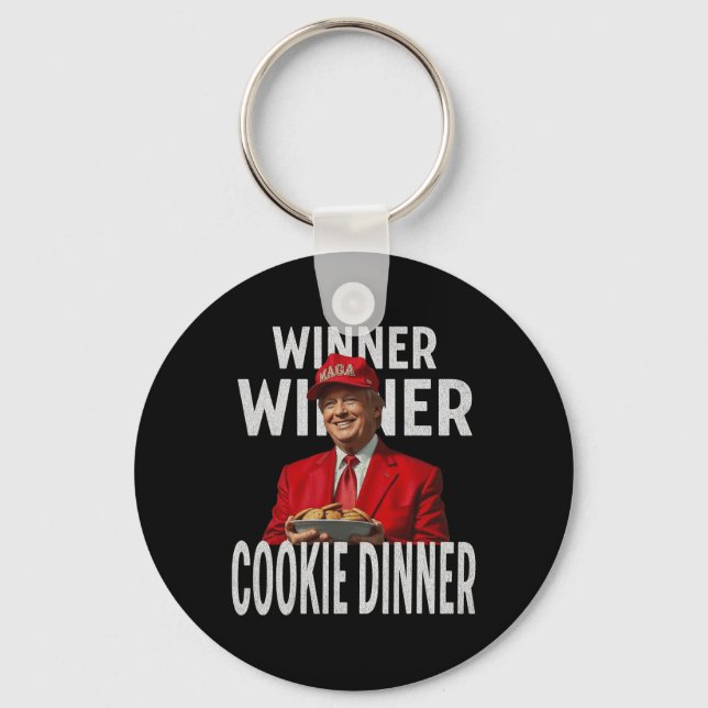Llavero Ganador Cookie Dinner Funny Trump 2024 47th (Anverso)