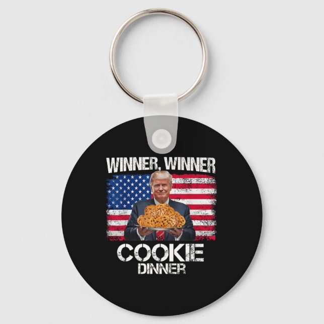 Llavero Ganador Cookie Dinner Funny Trump 2024 47th (Anverso)