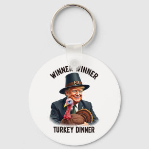 Llavero Ganador de Trump Cena en Turquía Gracioso Thanksgi