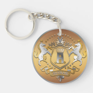 Llavero Ganador del Premio Oro Plata Personalizado NOMBRE