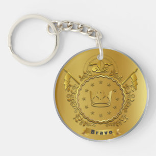 Llavero Ganador del Premio Oro Plata Personalizado NOMBRE