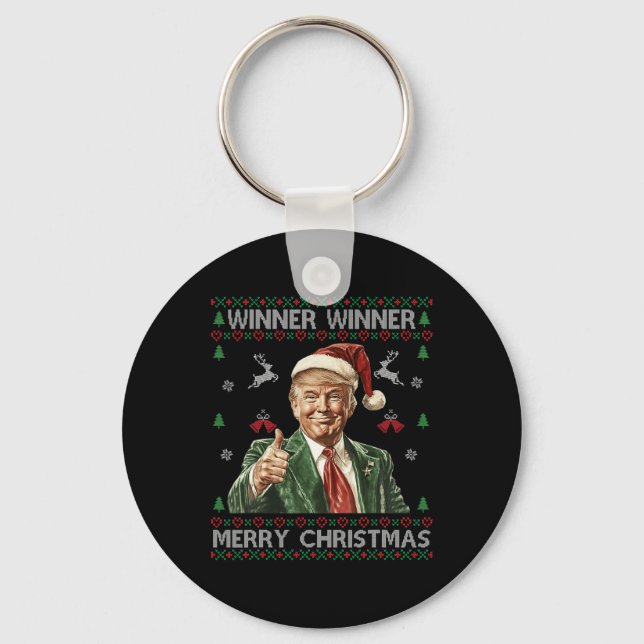 Llavero Ganador Feliz Navidad Trump Santa Ugly Swe (Anverso)