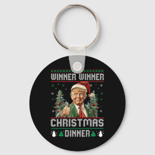 Llavero Ganador Ganador Cena de Navidad Santa Trump Suéter