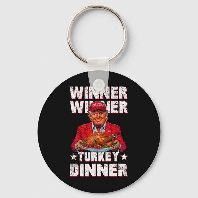 Llavero Ganador gracioso de cena en Turquía Thanksgivi (Anverso)