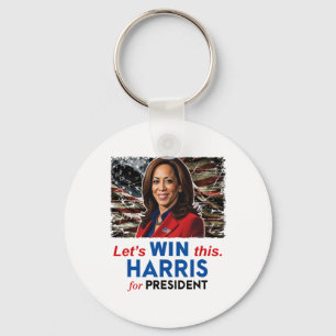 Llavero Ganar Este Harris Por El Presidente Kamala Harris