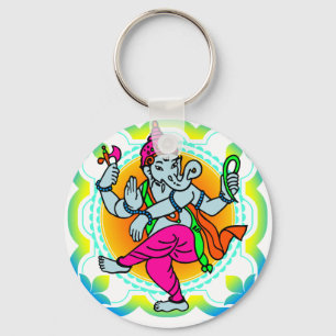 Llavero Ganesh en el diseño colorido del arcoiris