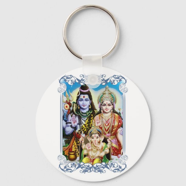 Llavero Ganesh, Shiva y Parvati, Lord Ganesha, Durga (Anverso)