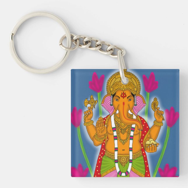 Llavero Ganesha Keychain & Devotional Keyring (Frente)