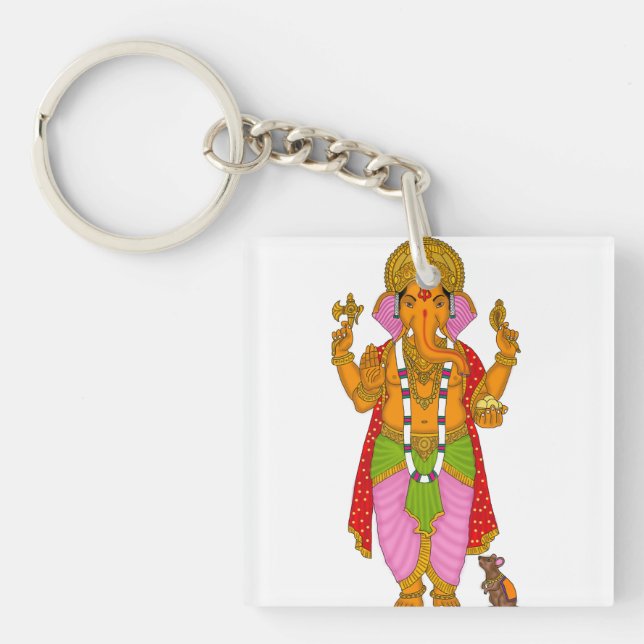 Llavero Ganesha Keychain & Devotional Keyring (Frente)
